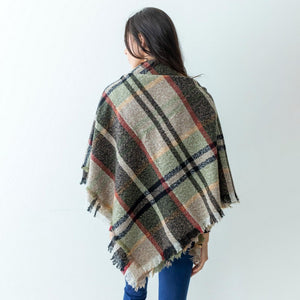 The Eleanor Plaid Scarf - Taupe