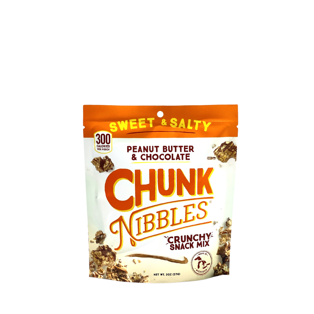 Peanut Butter Chocolate Snack Mix - Chunk Nibbles