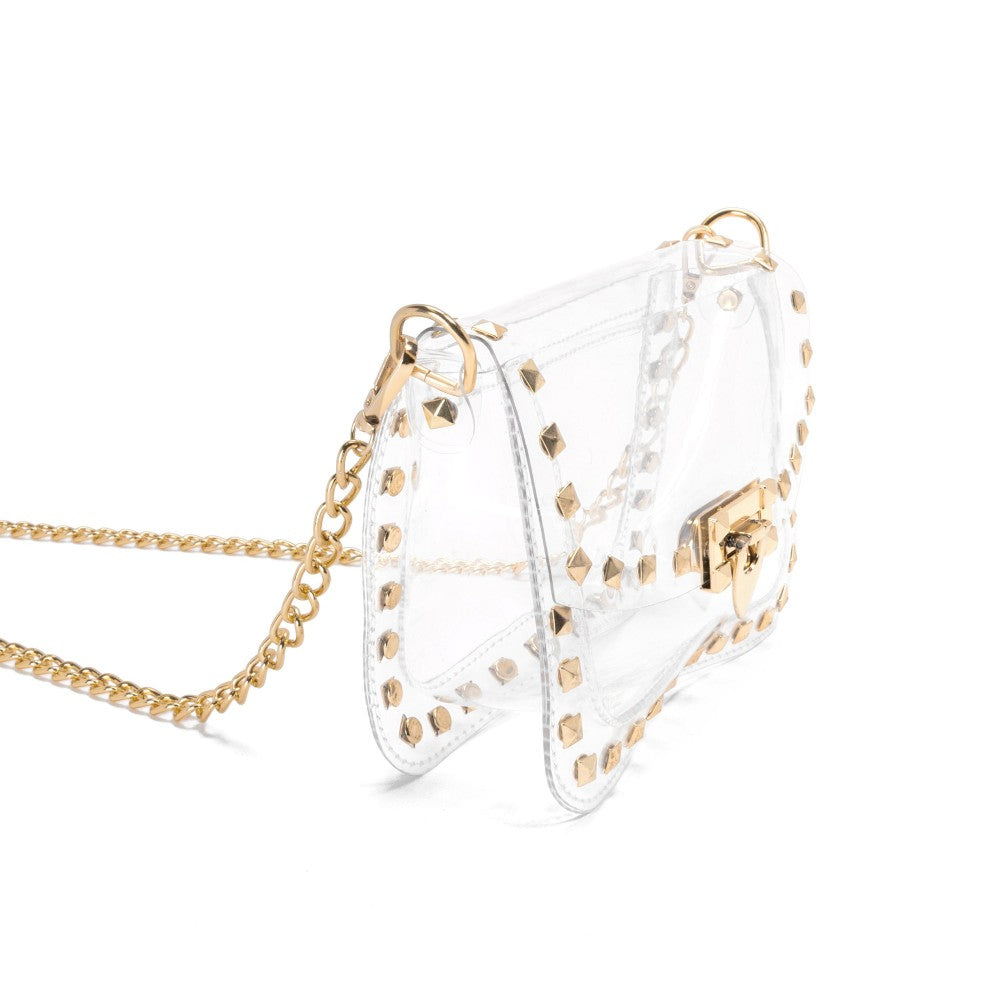Teddi Studded Clear Purse