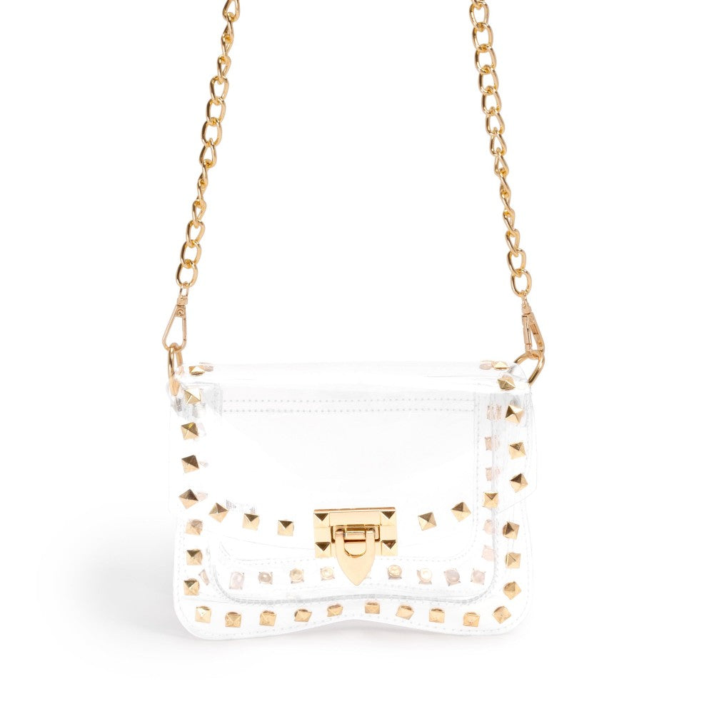 Teddi Studded Clear Purse