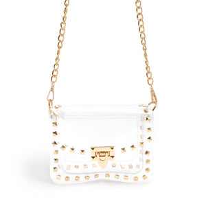 Teddi Studded Clear Purse