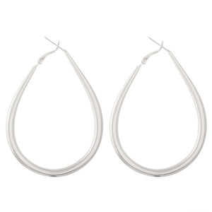 The Violet Hoop Earrings - Silver